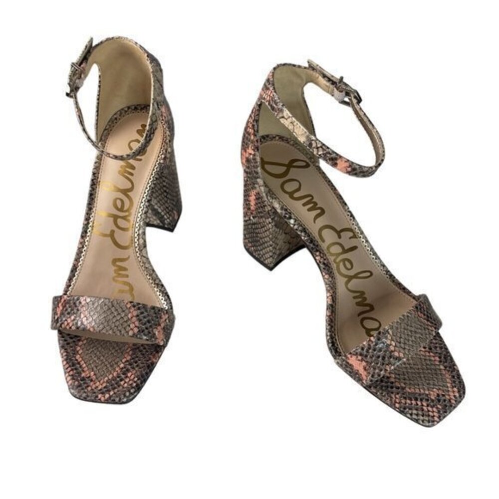 Sam Edelman Pink Brown Snakeskin Embossed Heels 8.5 $140 New see listing ⭐️